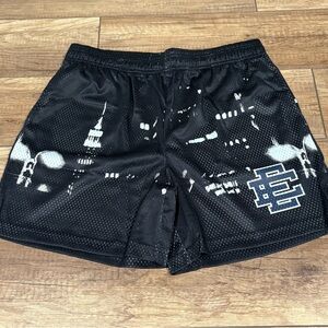 Eric Emanuel EE Black and White Skyline Shorts Large